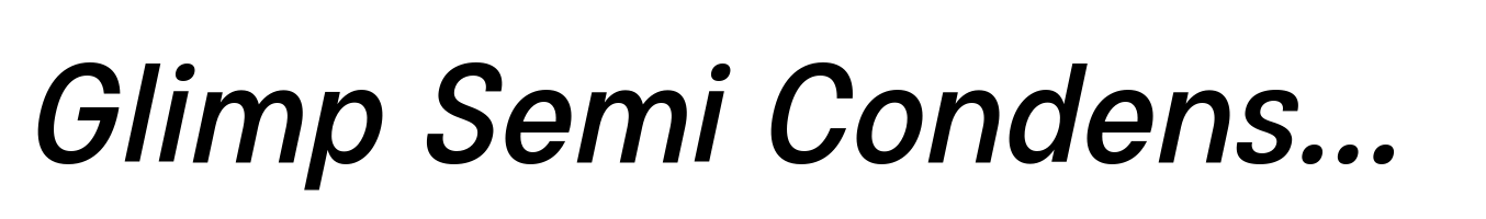 Glimp Semi Condensed Medium Italic